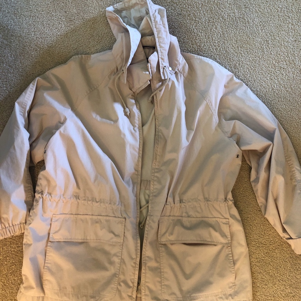 Pacific Trail Hooded rain Utility Jacket windbreaker with detachable hood